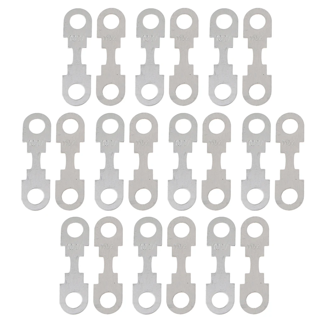 20 Pieces Car Flat Metal Fuse Strip For VW Audi SEAT Skoda Ford - 100A 110A