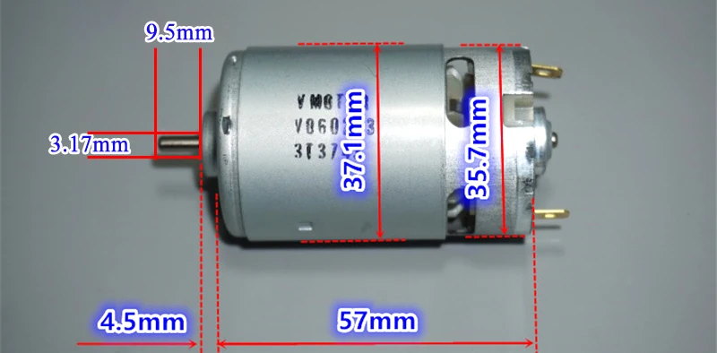 New dechang 555 Medium High Speed High Torque Motor 7300rpm 14700rpm 12-24V DIY Grinding and Cutting Electric Tool