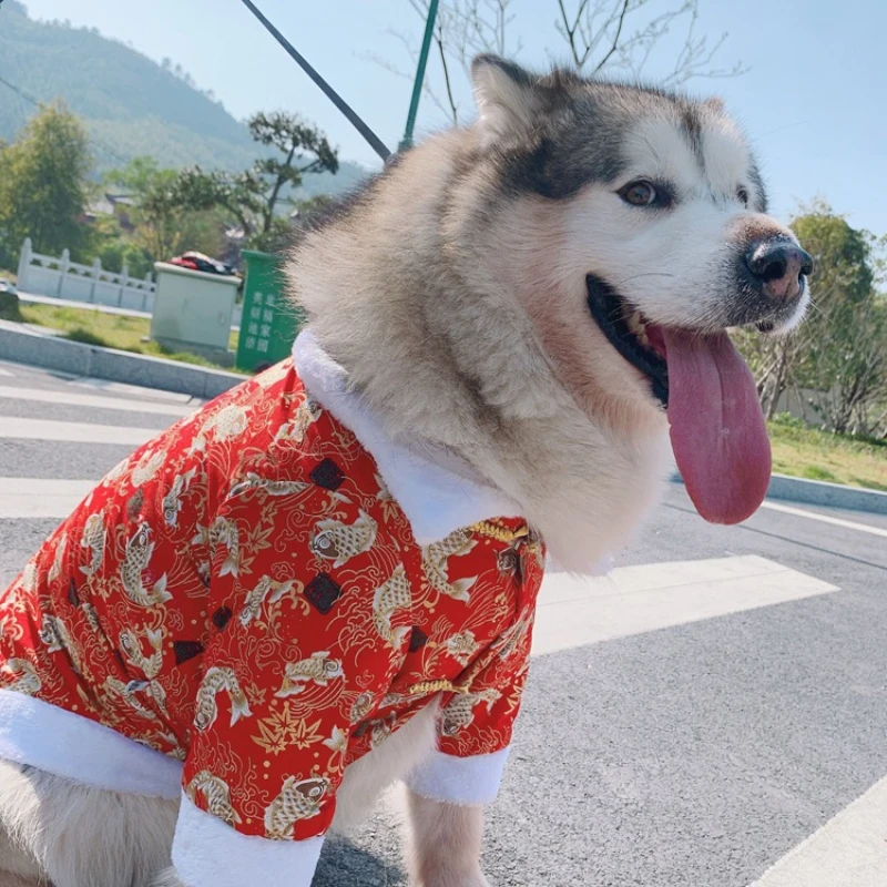 Новогодняя одежда для собак куртка зимняя домашних животных пудель померанский