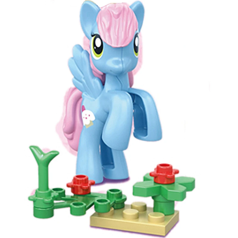 

SY682-7 Friends Figures Birthday Present Unicorn My Little Horse Anna Elsa Princess Girl Building Blocks Model Action Figures