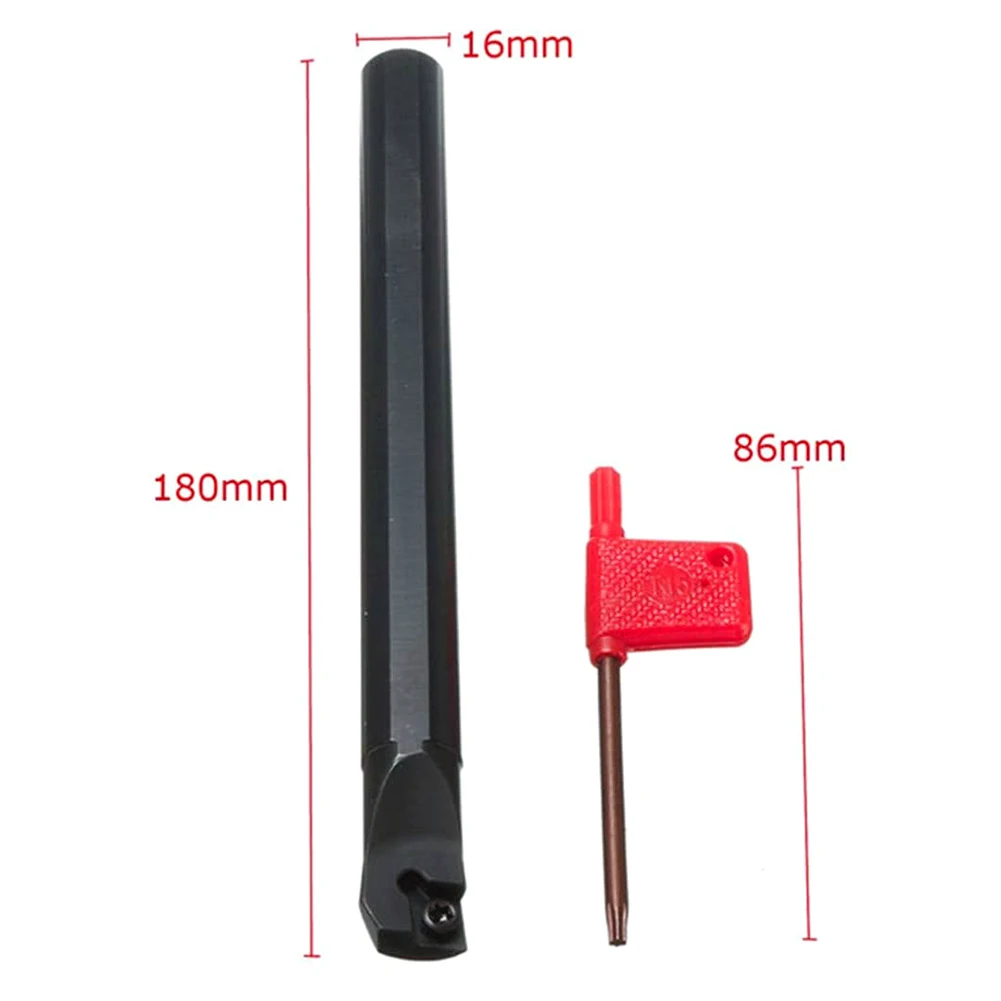 

S16Q-SCLCR09 16x180mm Lathe Turning Tool Bar Turning Drill + T15 Wrench For CCMT09T3 Insert Drill Tackle