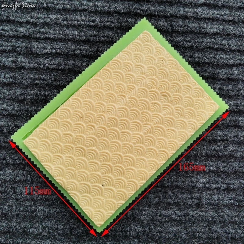 

New fish scale sequins silicone mold Wedding cake side printing mould Diy chocolate baking tool