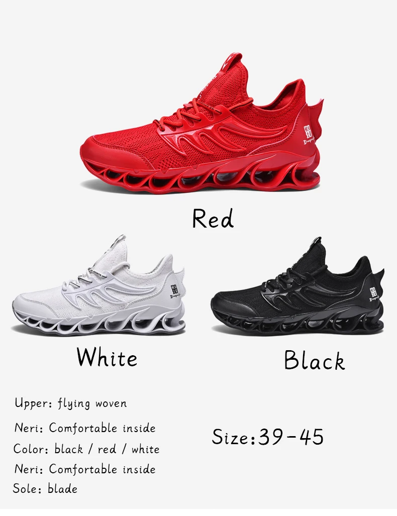Damyuan Fashion Sharp Shock Absorption Men's Sneakers Outdoor Travel Jogging Walking Essential Running Shoes Big Size 46