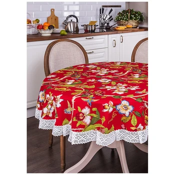 

Tablecloth Paradise D160 cm, 100% Cotton , Red