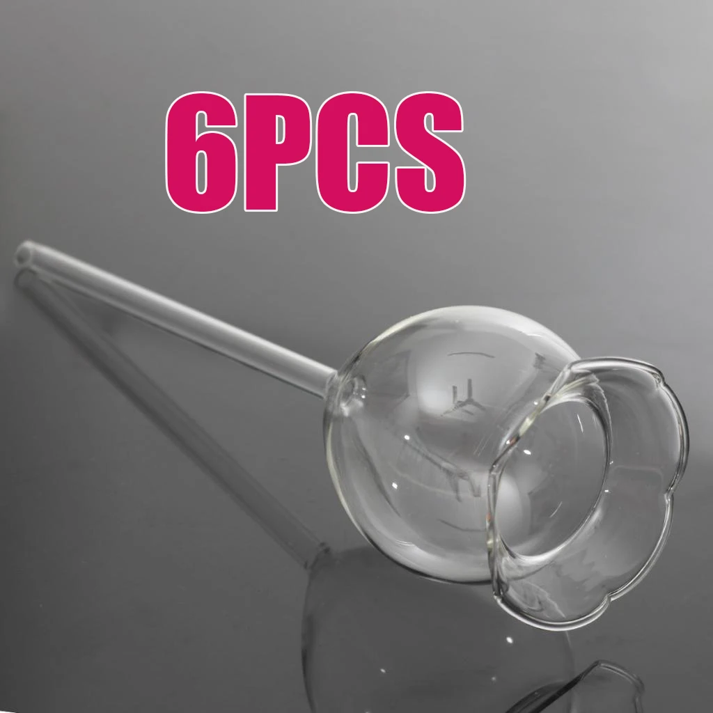 6Pcs Plant Watering Device Indoor Automatic Flower Glass Garden Sprinkler Transparent Mini Durable Clear Glass Aqua Bulbs