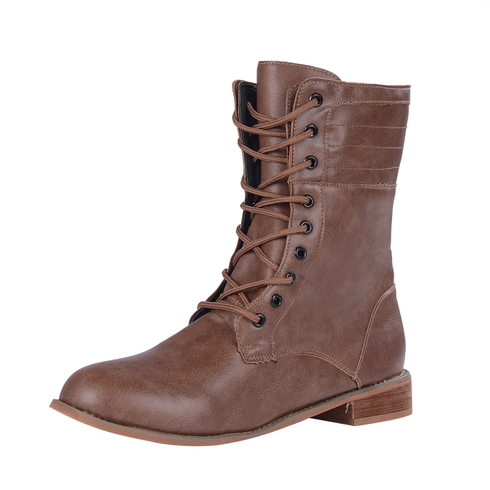 2019 новые зимние мотоциклетные ботинки на шнуровке женские модные в британском