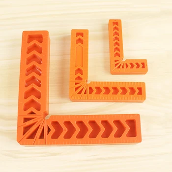 

Woodworking 90° Right Angle Positioning Ruler L-Shaped Square 90° Clamps Measuring Tool 3/4/6 Inch Auxiliary Scriber Tools