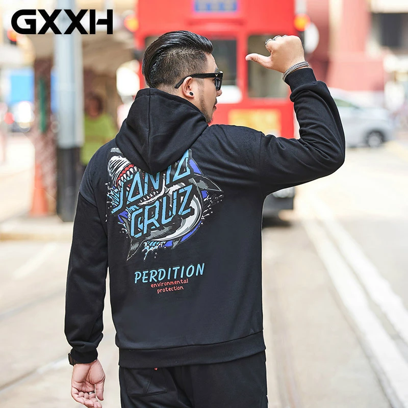 GXXH Sweatshirts men casual hoodies autumn new Hip Hop hooded pullover joggers hoodie plus size 7XL 6XL 5XL 4XL 3XL XXL