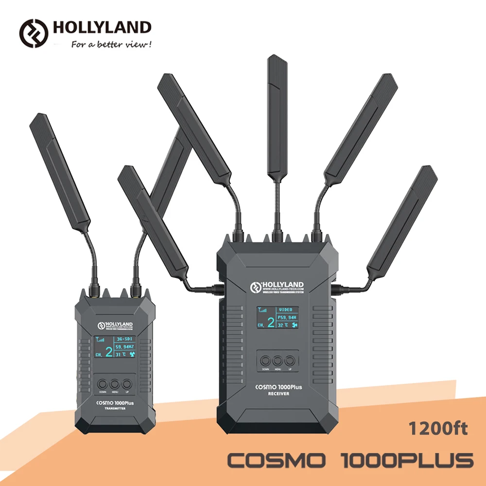 Беспроводная система передачи видео Hollyland Cosmo 1000 Plus SDI/HDMI 1200 футов 1080P HD приемник