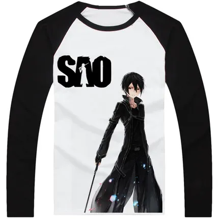 8 Новая модная футболка с аниме Sword Art Online летняя новая брендовая Футболка мужская футболка из хлопка с рукавом реглан SAO футболка мужские футболки - Цвет: 8