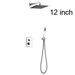 12 inch showerhead Современный латунный смеситель для душа, набор 8 дюймов, настенный дождевой Душ, система, смеситель горячей и холодной воды, ванная комната, светильники, новинка - Цвет: 12 inch showerhead