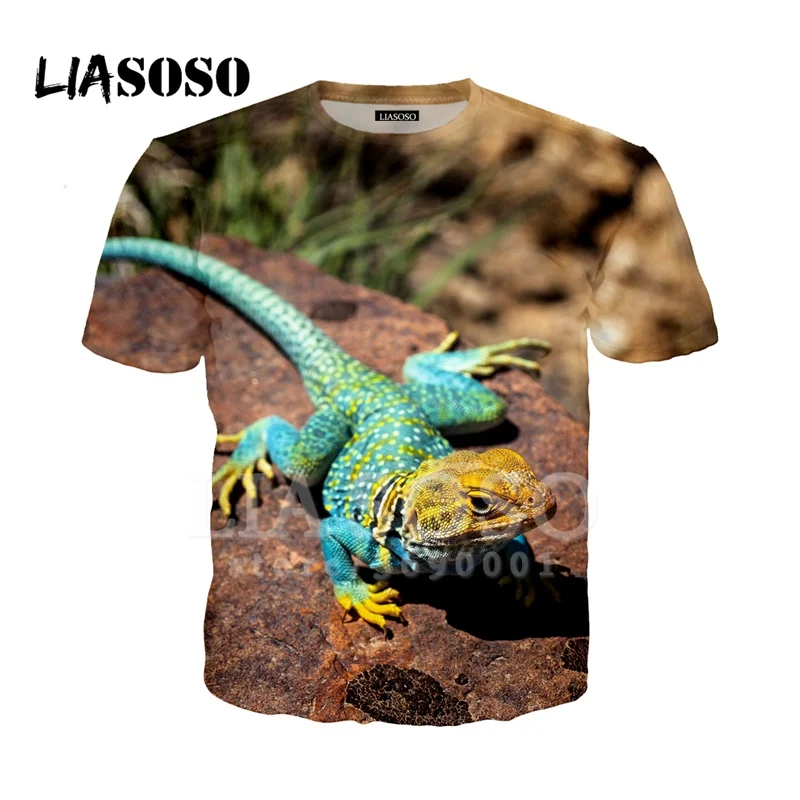 LIASOSO, 3D принт, для женщин и мужчин, забавные животные, ящерица, футболка, летняя футболка, повседневная, с круглым вырезом, хип-хоп, топы, короткий рукав, молодежная одежда, X2774 - Цвет: 11