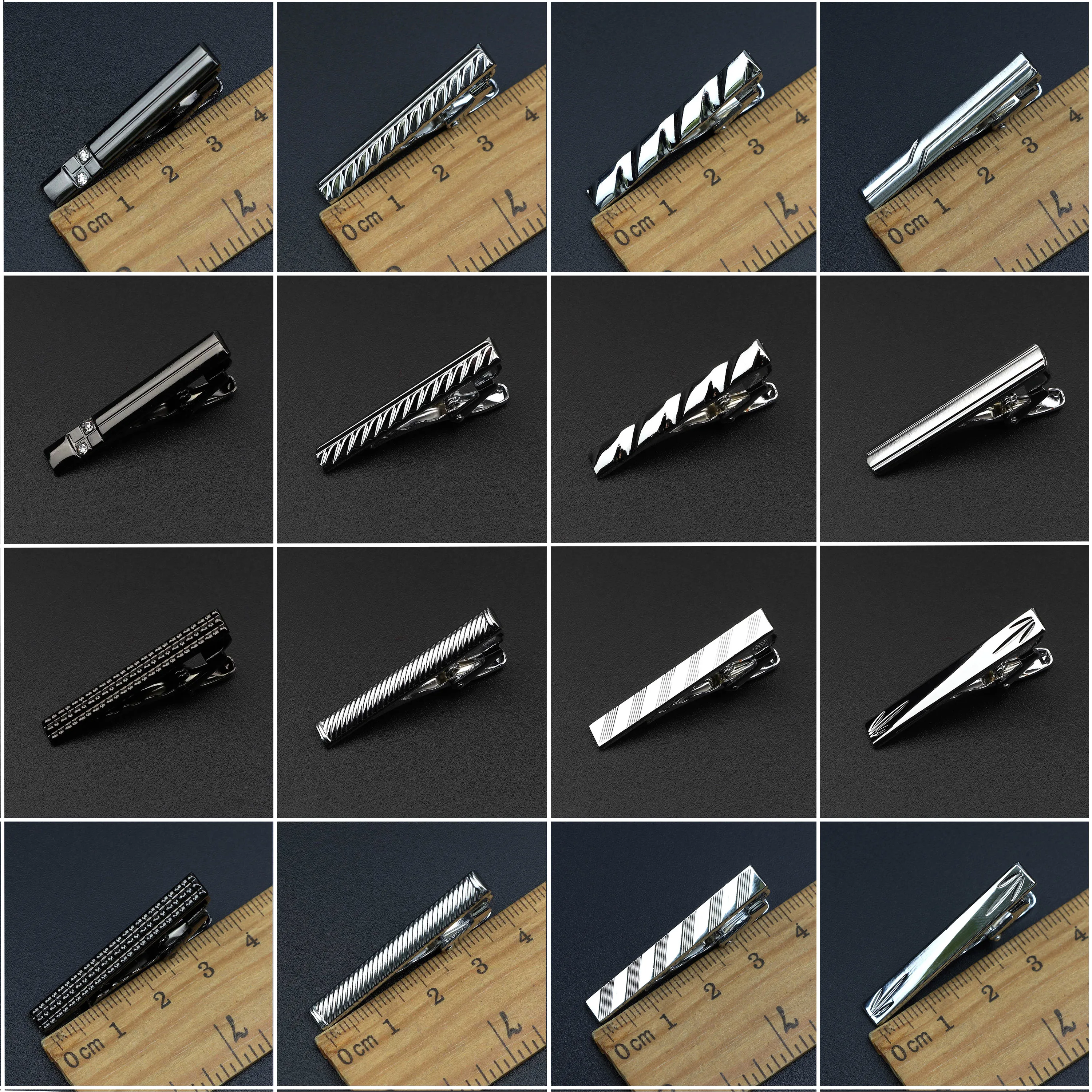 Tie Clips 4cm Simple Fashion Style Metal Pin Clasp Business Wedding Accessories For Men