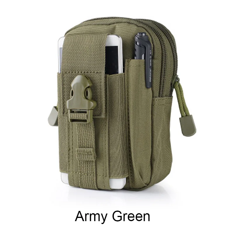 Army green IKSNAIL тактический Чехол Molle охотничьи сумки поясная сумка Военная Тактическая упаковка наружные сумки чехол Карманный Камуфляж сумка для Iphone - Цвет: Army green
