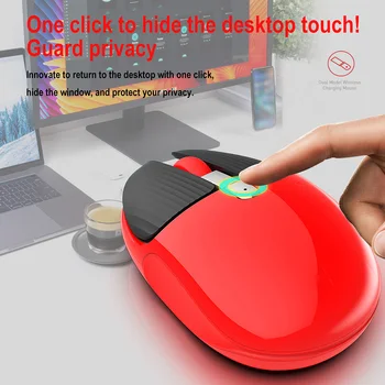 

2.4G Multifunction Portable Rechargeable Wireless Mouse Bluetooth 5.0 With USB Receiver Cordless Home Office Mini For Laptop