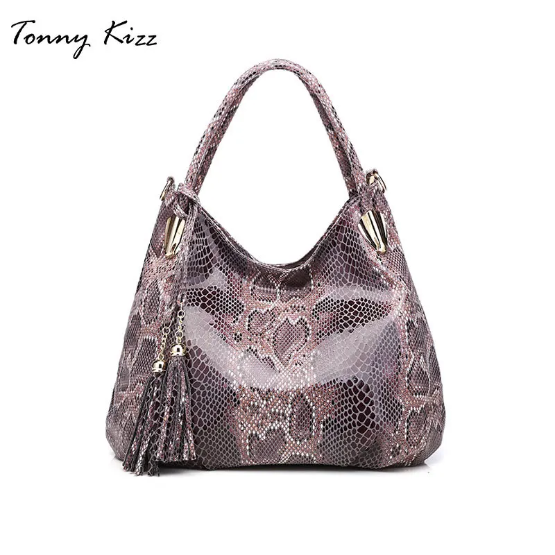 Tonny Kizz bolsos grandes для женщин bolso de hombro femenino кошелек mano de cuero serpentina de alta calidad