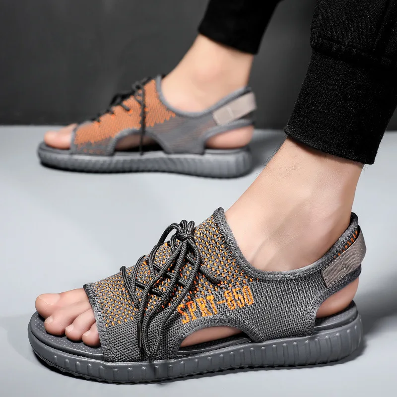 

Summer New Style Fly Woven Breathable Sandals Sandals Trend Sports Casual Coconut Cool Slipper Rome Sandals Men