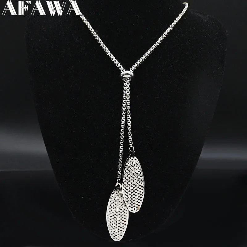 2021 модное геометрическое ожерелье из нержавеющей стали женское длинное