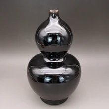 Коллекция антикварных черный глянцевый желчного пузыря вазы сделаны в Yongzheng году династии Цин
