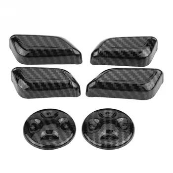 

6Pcs Carbon Fiber Interior Seat Adjustment Switch Knob Car Seat Adjustment Knob Button Switch Cover Trim for Audi Q5 (FY) 2008