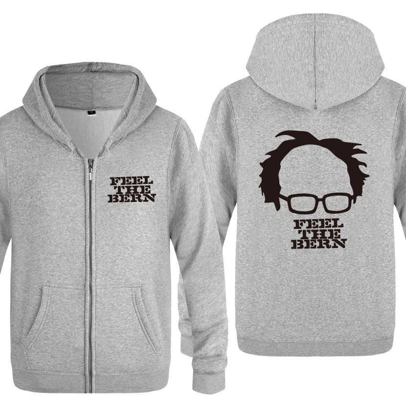Bernie Sanders толстовки мужские мужские с молнией с капюшоном флисовые толстовки кардиганы