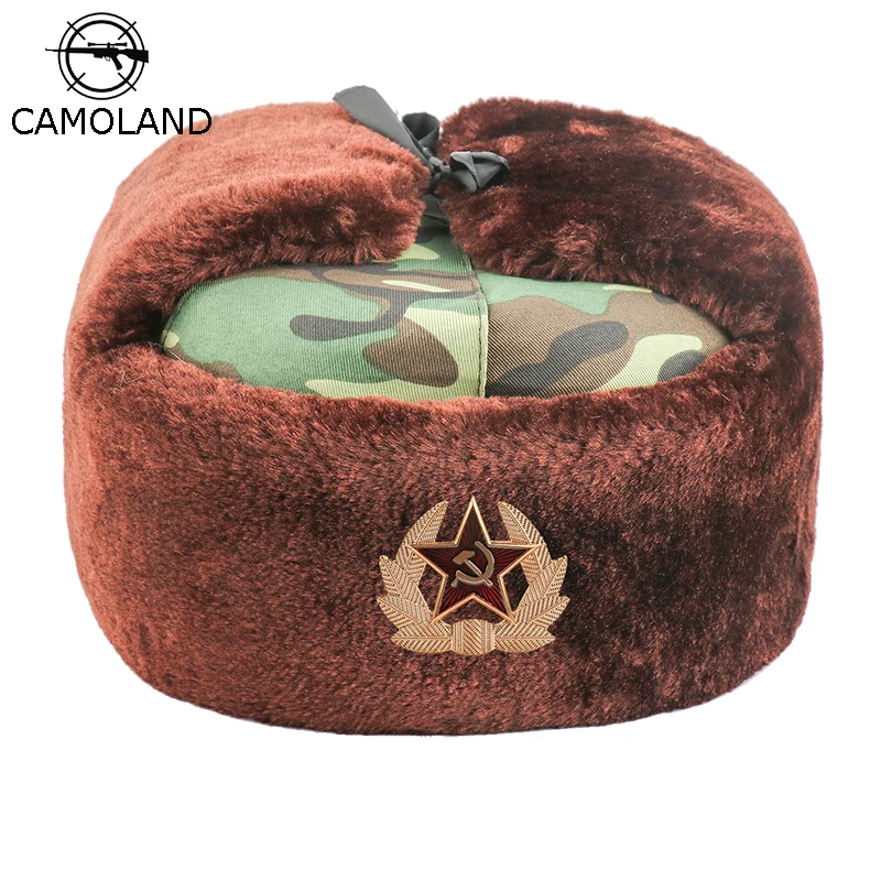 snow camo trapper hat