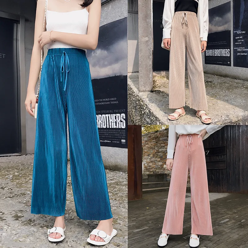 Silk-chiffon wide-leg pants