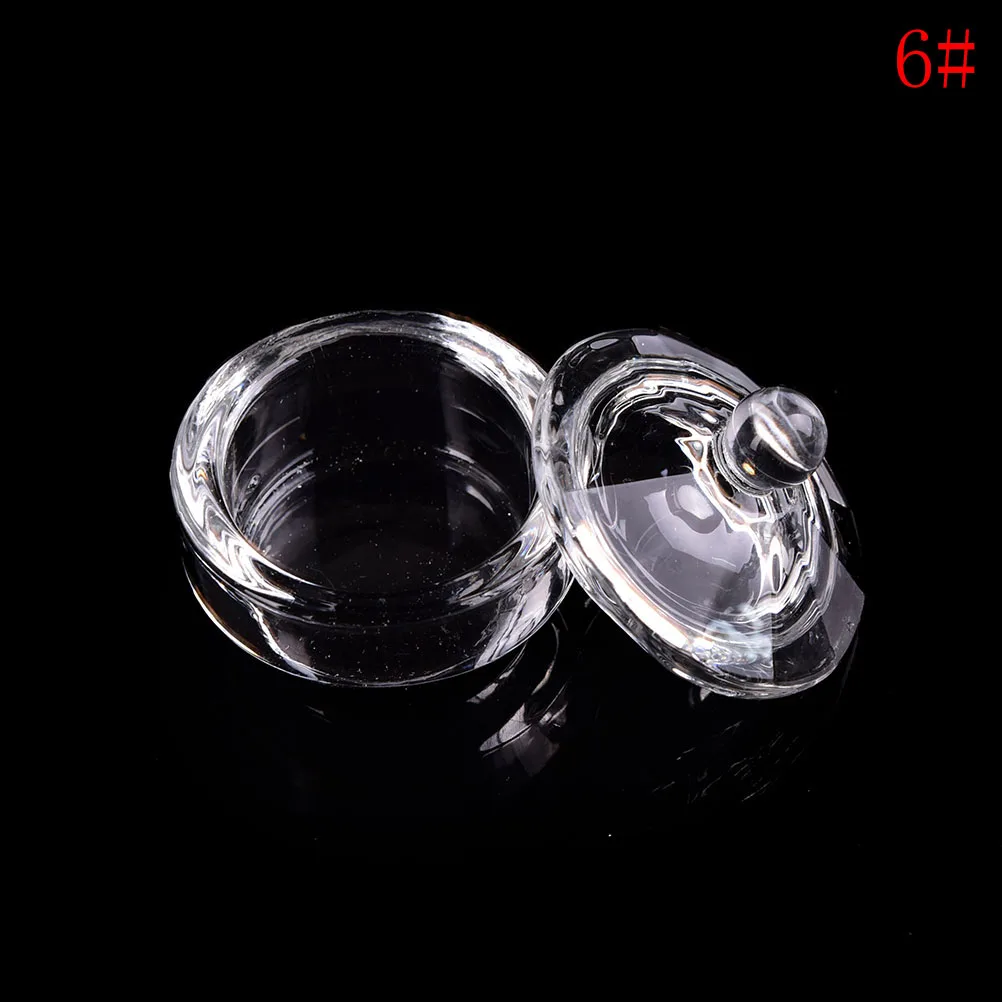 1PC Acrylic Powder Liquid Crystal Glass Dappen Dish Lid Bowl Cup Holder Manicure Equipment Nail Tool For Nail Art - Цвет: 6