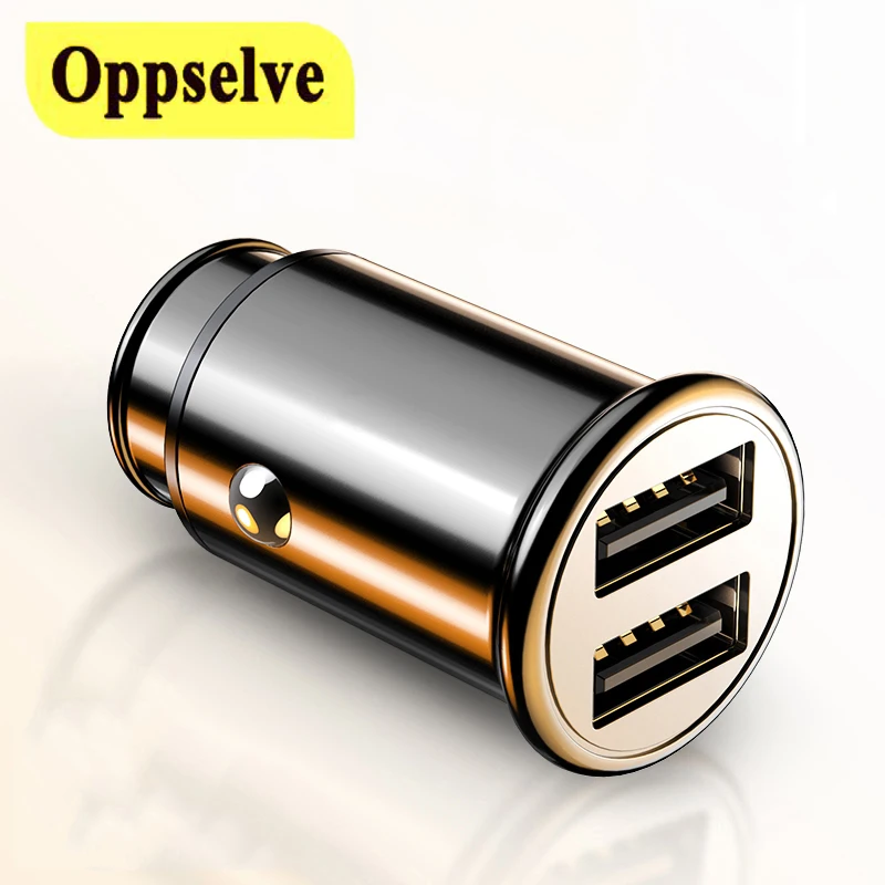 Автомобильное зарядное устройство Mini Dual USB для телефона 2 порта быстрое