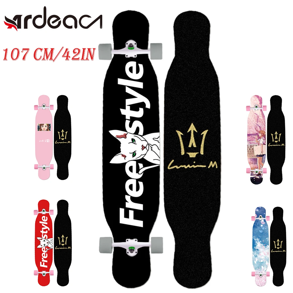 MS414 Dream Ⅰ 107 см/42 дюйма многоцветная печать Griptape dancing Street Longboard Abec-9