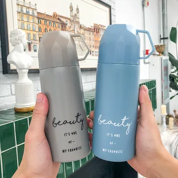 

Creative Korean Style Thermos Cups 304 Stainless Steel Water Cups 200ml 350ml Colourful Small