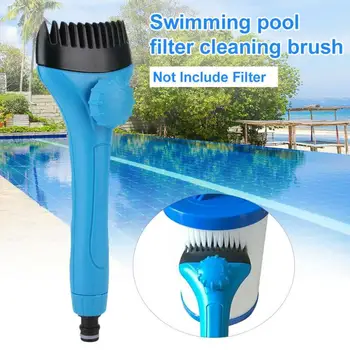 

Mini Handheld Swimming Pool Filter Cartridge Cleaner Brush Outdoor Swimming Pool Clean The Filter Cleaning Accessories