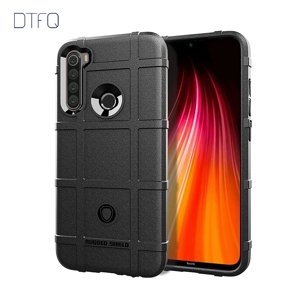 DTFQ Heavy Duty Case for Redmi Note 8T Soft Silicone Cover Rugged Matte TPU Shockproof Xiaomi |