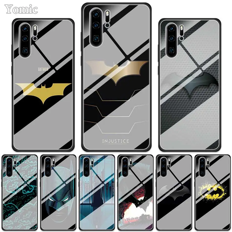 

Batman Superhero Tempered Glass Cases for Huawei P30 Pro P10 P20 P30 Lite Mate 10 20 Lite Honor 20 Pro 8X Cover