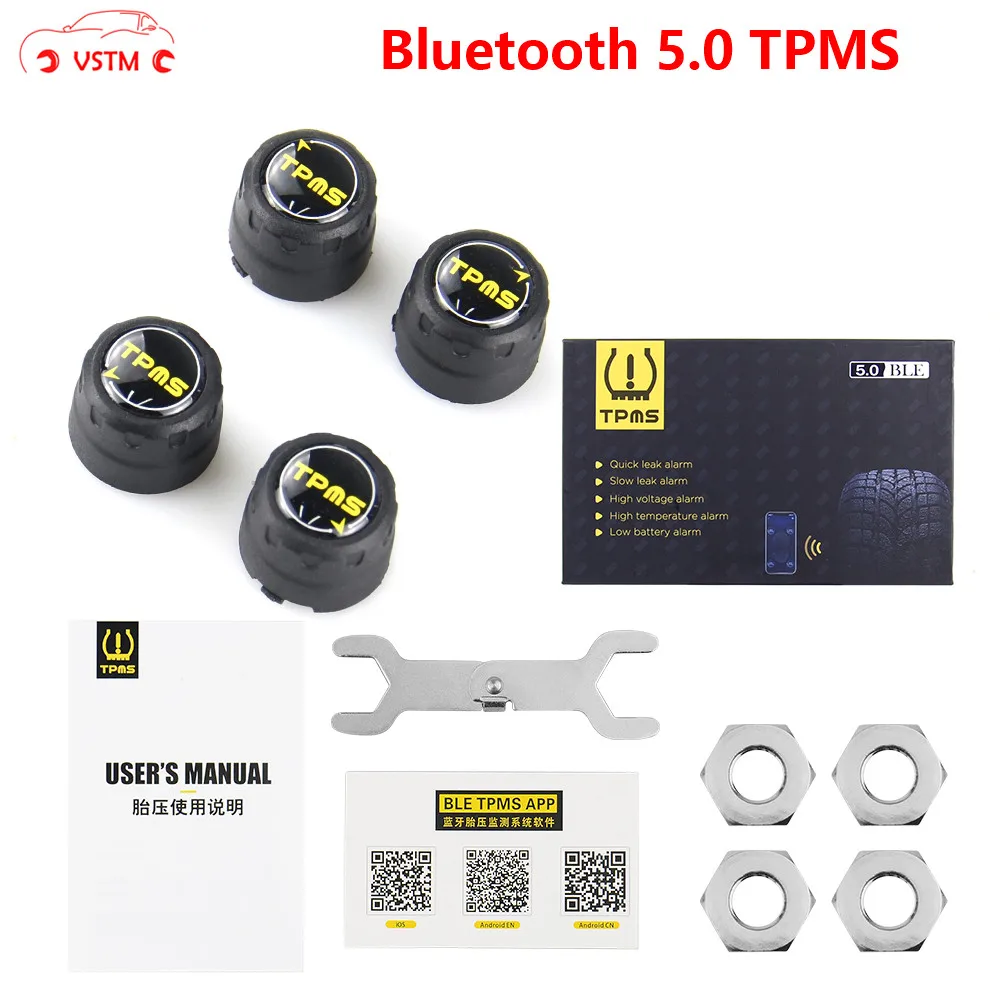 Автомобильный внешний датчик давления в шинах TPMS система мониторинга с Bluetooth 5 0