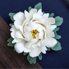 Белая керамика пион чай домашнее животное Лучшие украшения для дома идеальное качество