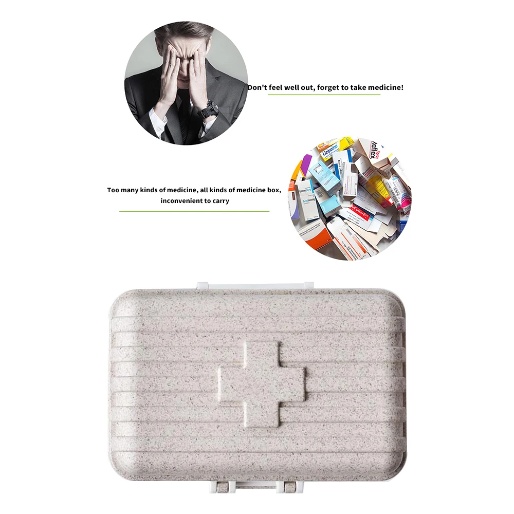 Многофункциональная коробка для таблеток фламинго кактус лист чехол Диспенсер