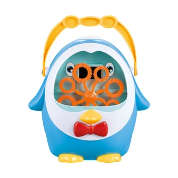 

Maker For Kids Toy ABS Automatic Electric Cartoon Penguin Bathtub Game Gifts Bubble Machine Battery Operated Portable Blower