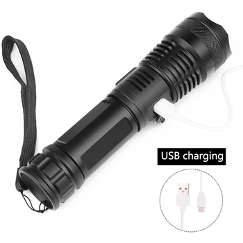 

XHP50 Powerful LED Flashlight USB Zoom Torch XHP50 Aluminum Alloy Flashlight ALI88