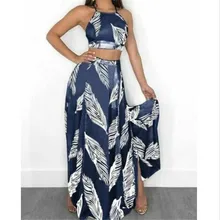 Женская одежда, 2 предмета, женский сексуальный укороченный топ, юбка на бретелях, два комплекта, пляжный костюм, наряд, юбки из полиэстера,, новинка