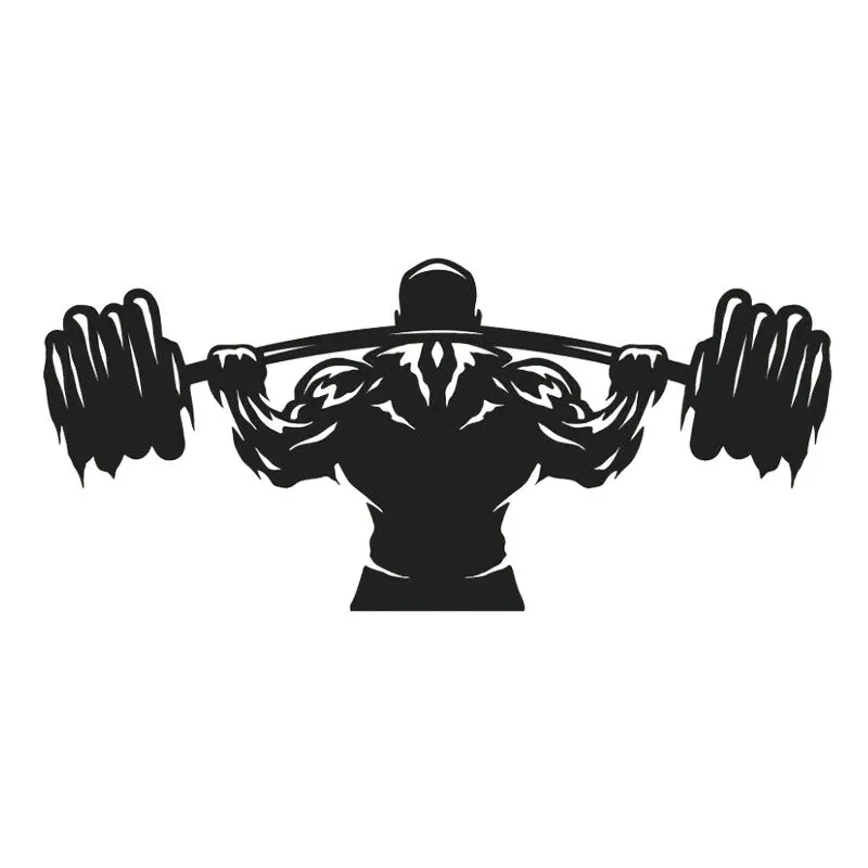 Креативные автомобильные стикеры спортивные мужские Weightlifter Athlete штанга