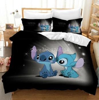 

3D Cartoon Stitch Printing Duvet Cover Comforter Cover Pillowcases Bedclothes Bed Linens Twin Full Queen King Size Bedding Set