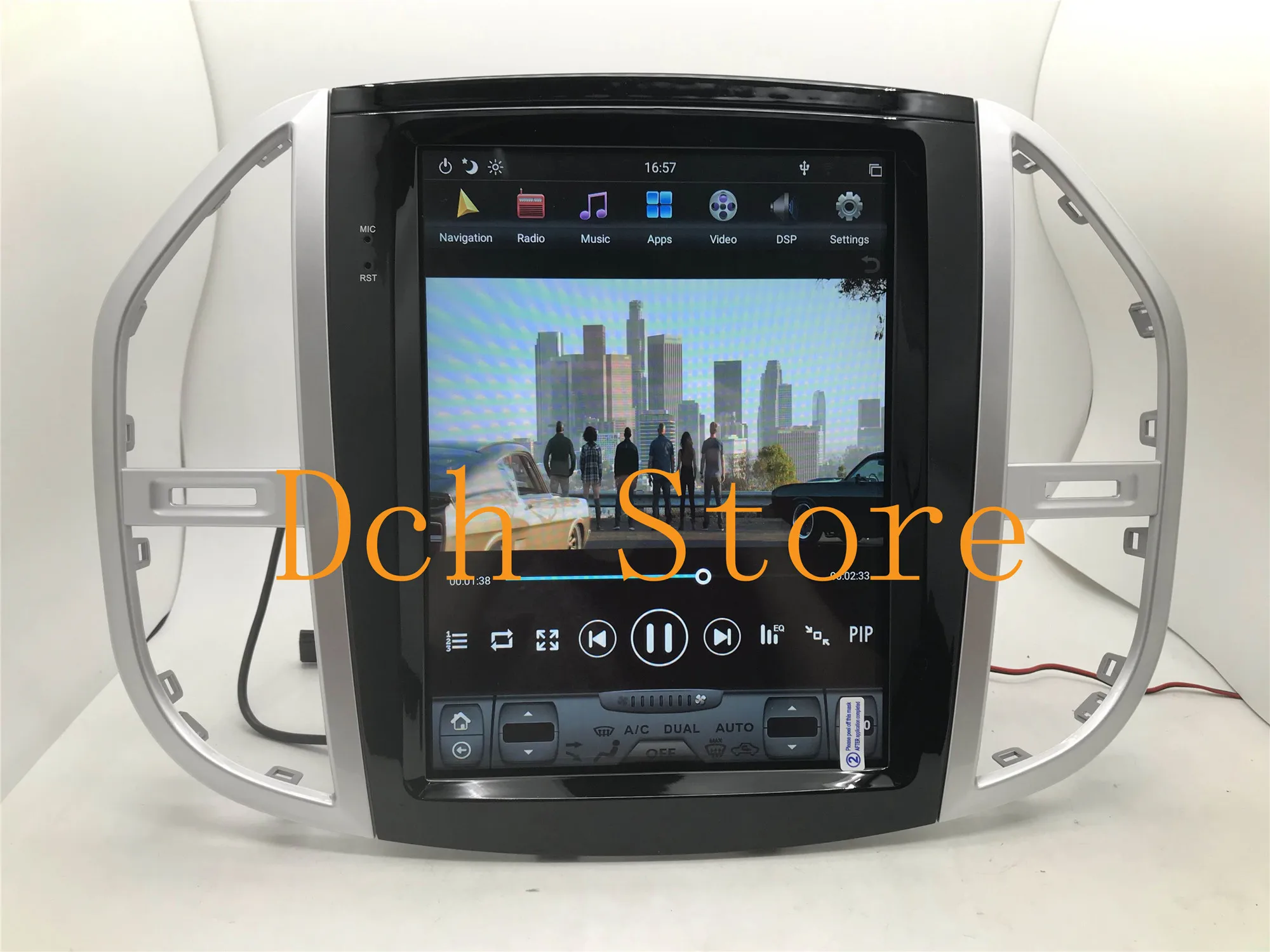 Автомагнитола с вертикальным экраном 12 1 дюйма Tesla Style Android 9 0 DVD GPS Navi плеер радио