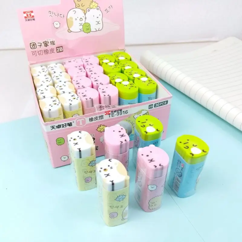 

Cute Cat Rubber Eraser Pencil Erasers Stationery Student Children Kids Prizes Promotional Gift Office School Supplies