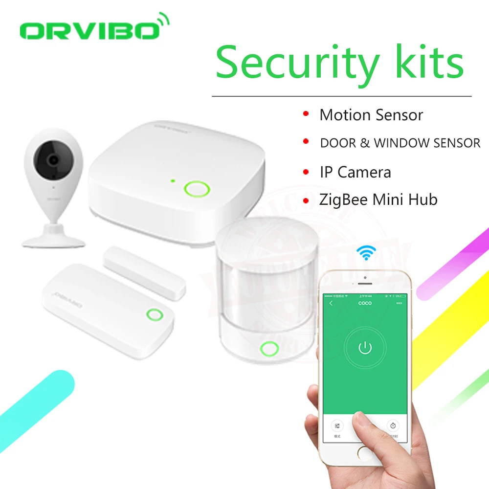 

2018 Orvibo ZigBee Smart Home Security Kit pro Controller Hub Smart Remote Control,Zigbee Motion Sensor Door & Window Sensor