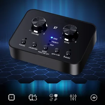 

Audio USB External Sound Card Headset Microphone Web Broadcast Streaming Media For PC Phone Computer Live Broadcast