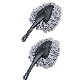 

2 Pack Super Soft Microfiber Car Dash Duster Brush For Car Cleaning Home Kitchen Computer Cleaning Brush Dusting Tool