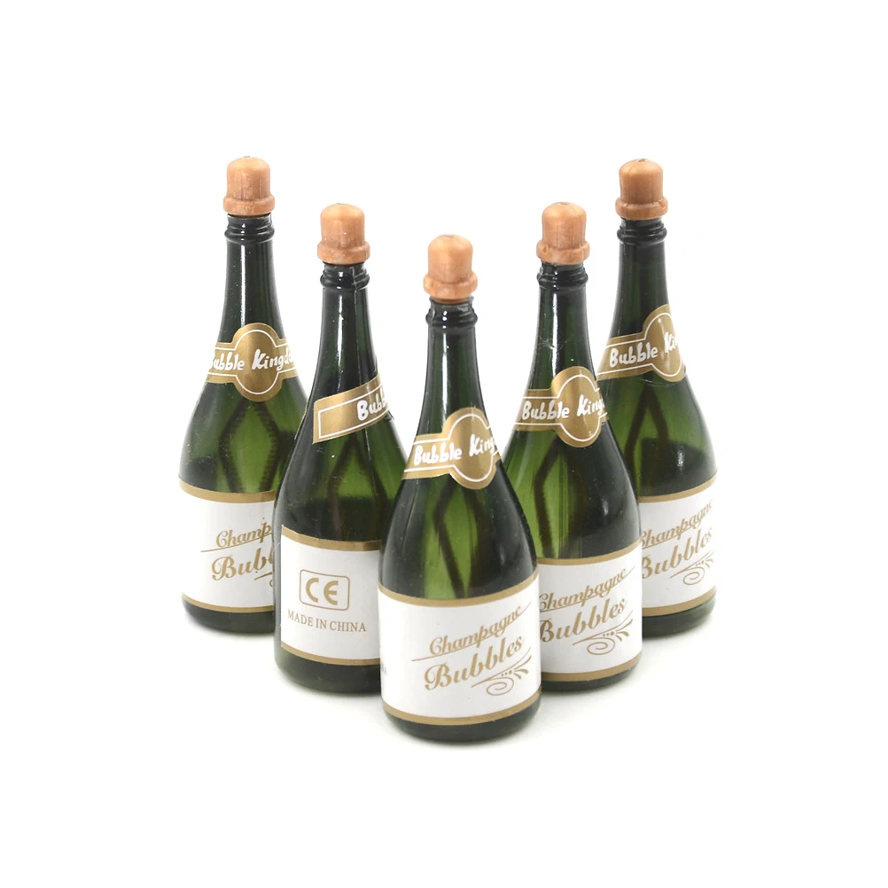 5 шт. бутылка для шампанского DIY самополивающиеся бутылки для мыльных пузырей любимые классические игрушки для детей белые пузыри для торта лучшие подарки на день рождения - Цвет: Champagne