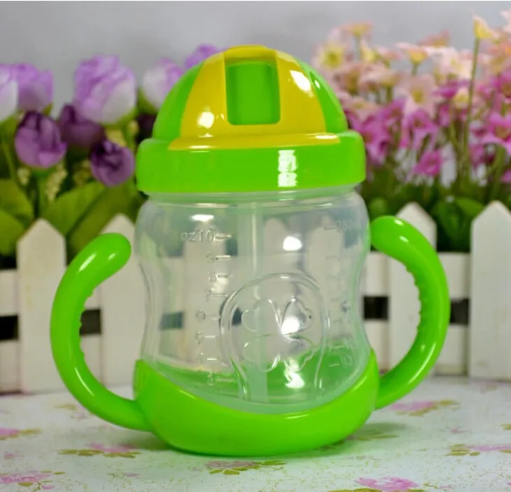

Children Cup with Straw with Handle Baby Cup Leakproof Baby Sippy Cup Kids Drink Glass