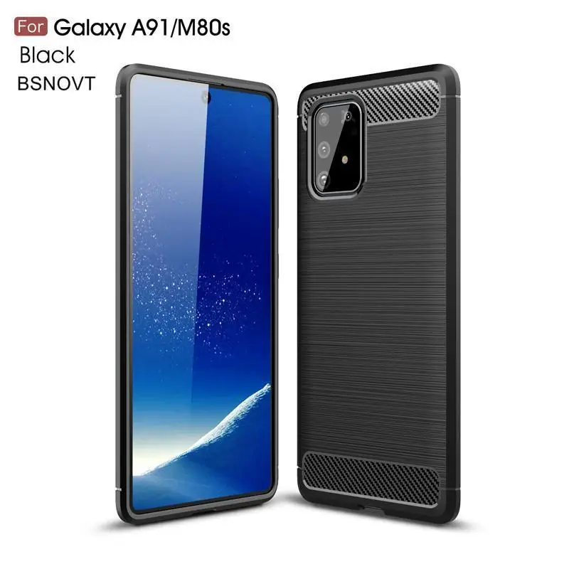 For Samsung Galaxy A91 A81 A21 A9 star Luxury Carbon Fiber Cover Full Protection Phone Case for Note 9 J8 7 6 2018 A6 Plus | Мобильные